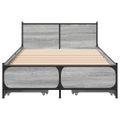 vidaXL Posteľný rám so zásuvkami sivý sonoma 90x200 cm kompozit. drevo