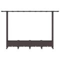 vidaXL Vyvýšený záhon s mriežkou a strechou Hnedá 203 x 40 x 127 cm PP