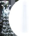 vidaXL Svetlo na vianočný stromček 320 LED studené biele 375 cm