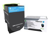 Vysoká výťažnosť - azúrová - originálna - kazeta s farbivom LCCP - pre Lexmark CS417dn, CS517de, CX417de, CX517de
