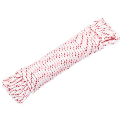 VidaXL ťažná štartovacia šnúra biela a červená Ø3 mm 10 m nylon