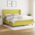 vidaXL Boxspring posteľ s matracom zelená 160x200 cm látka