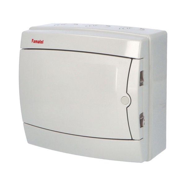 Rozvádzač Acqua 3908-TB IP65, 8mod., na omietku, nepruhové dvere, 215x235x110mm