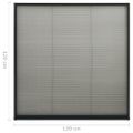 vidaXL Plisovaná okenná sieťka proti hmyzu, hliník, antracit 120x120cm