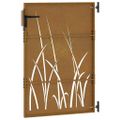 vidaXL Záhradná brána 85x125 cm, oceľ Corten, dizajn s trávou