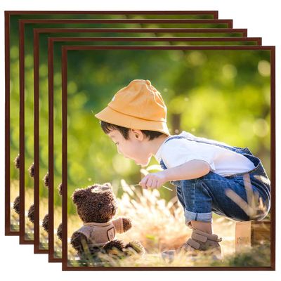 vidaXL Fotorámiky na stôl, koláž 5 ks, bronzové 20x20 cm, MDF