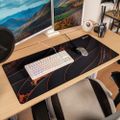 AROZZI ZONA Mousepad XL Black-Gold/ XL podložka na stůl/ 900x420x4 mm/ voděodolná Podložka pod myš, 900×420×4mm, mikrovlákno, protiskluzová guma, vodeodolná, cerno-zlatá
