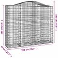 vidaXL Oblúkový gabionový kôš 200x50x160/180 cm pozinkované železo