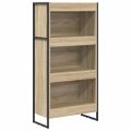 vidaXL Knižnica 60 x 30 x 121 cm Kompozitné drevo Sonoma