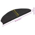 vidaXL Samolepiace nášľapy na schody 15 ks 65x22,5x3,5 cm čierne
