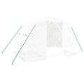 vidaXL Fóliovník s oceľovým rámom biely 6 m² 3x2x2 m