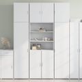 vidaXL Vysoká skrinka biela 80x42,5x249 cm kompozitné drevo