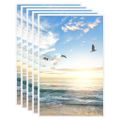 vidaXL Fotorámiky na stenu alebo stôl 5 ks biele 13x18 cm MDF