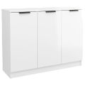 vidaXL Komoda lesklá biela 90,5x30x70 cm spracované drevo