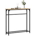 vidaXL Konzolový stolík, dub sonoma, 75x19,5x75 cm, imitácia dreva