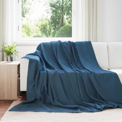 vidaXL Prikrývky na hodenie 6 pcs Námornícka modrá 240 x 220 cm Flís