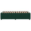 vidaXL Posteľ bez matraca tmavozelený 90x200 cm zamat