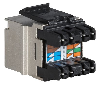 Solarix - keystone CAT5E STP RJ45 čierny pre klešte