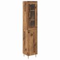 vidaXL Highboard 2 ks Staré drevo 34,5 x 34 x 180 cm Kompozitné drevo