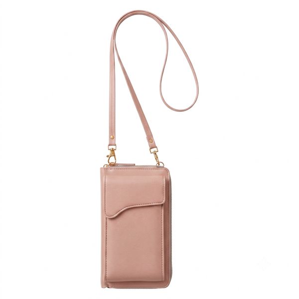 Phone bag with wallet function (18*11*5cm) pink