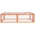 vidaXL Králikáreň 183x90x46,5 cm masívne jedľové drevo