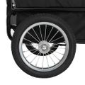 vidaXL Vozík pre domáce zvieratá na bicykel/beh 2-v-1, sivo modrý