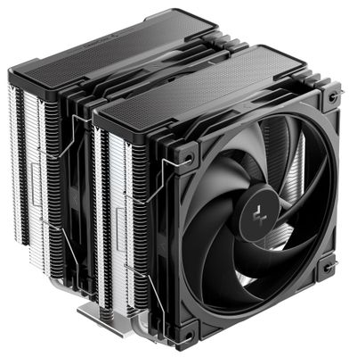DEEPCOOL chladič AG620 G2 / 120mm / 6 x heatpipes / PWM / Intel i AMD vzduchový chladič procesora, dvojvežový, 6× ⌀6 mm heatpipe, 2× 120mm PWM ventilátor, 159 mm, Intel LGA1851/1700, AMD AM5/AM