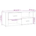 vidaXL TV skrinka lesklá biela 100x35x40 cm spracované drevo