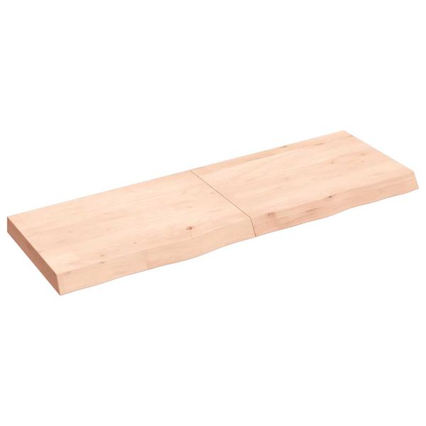 vidaXL Nástenná polica 120x40x(2-6) cm neošetrený dubový masív
