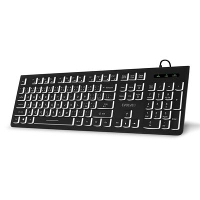 EVOLVEO K1010, klávesnica s bielym podsvietením,