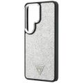 Puzdro Guess Fixed Glitter Triangle MagSafe pre Samsung Galaxy S26 Ultra strieborné