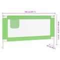 vidaXL Zábrana na detskú posteľ zelená 150x25 cm látka