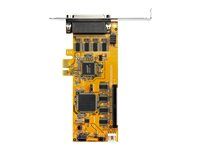 Startech 8-Port PCI Express RS232 Serial Adapter Card, PCIe RS232 Serial Card, 16C1050 UART, Low Profile Serial DB9 Controller/Expansion Card, 15kV ESD Protection, Windows/Linux - Full Profile Bracket Incl - Sériový adaptér - PCIe nízky profil - RS-232 x 8 - žltá - kompatibilný s TAA