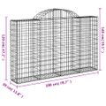 vidaXL Oblúkové gabionové koše 11 ks 200x30x120/140 cm pozink. železo