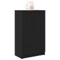 vidaXL Skriňa na topánky Čierny dub 59 x 35 x 100 cm Kompozitné drevo