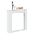 vidaXL Obloženie krbu biele 100x20x100 cm kompozitné drevo