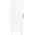 vidaXL Komoda lesklá biela 34,5x34x90 cm spracované drevo