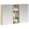 vidaXL Set kabinetov do kúpeľne 3 ks 80 x 10,5 x 50 cm