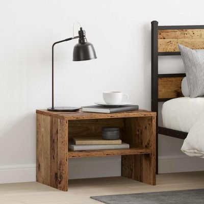 vidaXL Nočný stolík 2 pcs Staré drevo 40 x 40 x 30 cm Kompozitné drevo