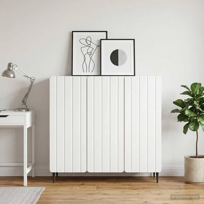 vidaXL Servírovacia skriňa Biela 89 x 34,5 x 82 cm Kompozitné drevo