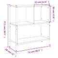 vidaXL Knižnica sivá sonoma 72x28x77,5 cm kompozitné drevo