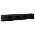vidaXL TV nástenné jednotky s LED 5 ks Čierny dub 100 x 30 x 30 cm
