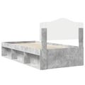 vidaXL Rám postele Betónová 90 x 200 cm Masívne borovicové drevo