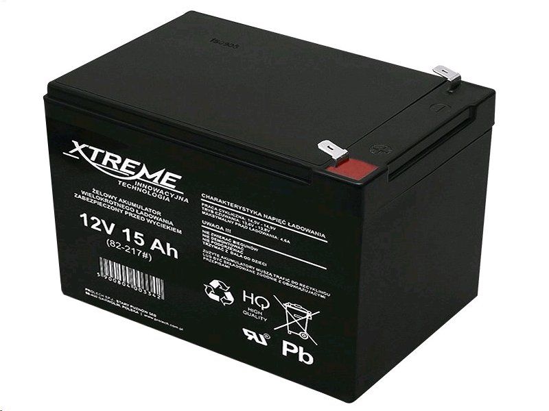 Batéria olovená 12V / 15Ah XTREME/Enerwell bezúdržbový akumulátor