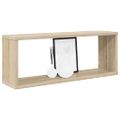 vidaXL Nástenné police 2 ks, biela+sonoma 60x15x23cm, kompozitné drevo