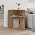 vidaXL Koncový stôl Remeselný dub 39,7 x 39,7 x 60 cm Kompozitné drevo