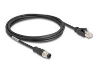 M12 Cable D-coded 4 pin male to RJ45 mal