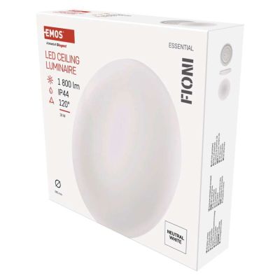 LED prisadené svietidlo FIONI, kruhové biele 18W,  IP44 neutrálna biela