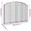vidaXL Oblúkový gabionový kôš 200x30x140/160 cm pozinkované železo