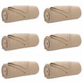 vidaXL Prikrývky na hodenie 6 ks ťavová 200 x 150 cm 2.61 kg Flís